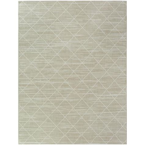 Hampton Bay Trellis Tan 9 Ft X 12 Ft Indoor Outdoor Patio Area Rug