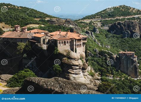 Great Meteoron Monastery Beautiful Scenic View Ancient Traditional