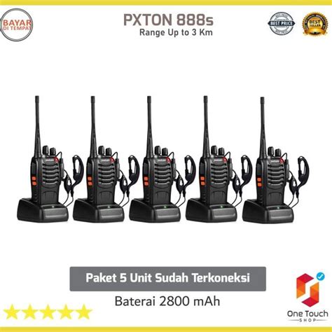 Jual Paket 5 Pcs Radio Komunikasi HT Walkie Talkie Pxton BF 888s