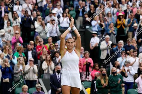 Belaruss Aryna Sabalenka Celebrates Winning Womens Editorial Stock