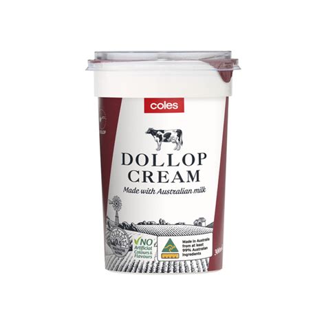 Buy Coles Dollop Cream 300ml Coles