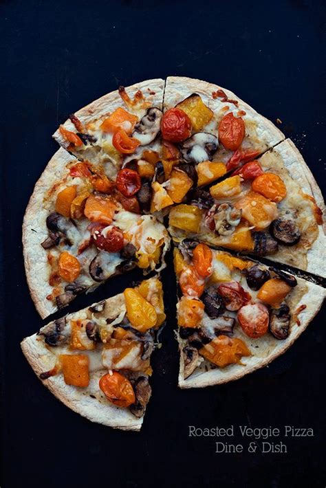 Roasted Veggie Pizza For Pizzaweek Dine And Dish Delicious Pizza