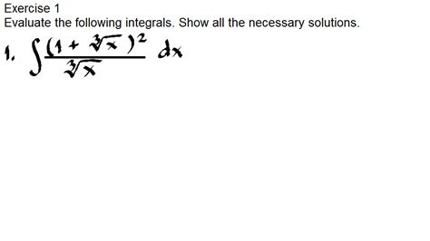 Answered Evaluate The Following Integrals Show Bartleby