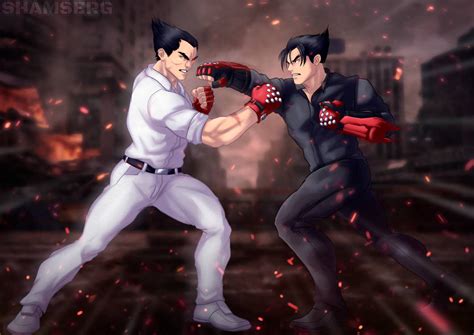 Tekken Kazuya Vs Jin By Shamserg On Deviantart