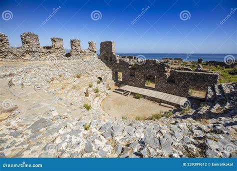 Ruins Of The Ancient Coastal City Anamurium Stock Photo Image Of