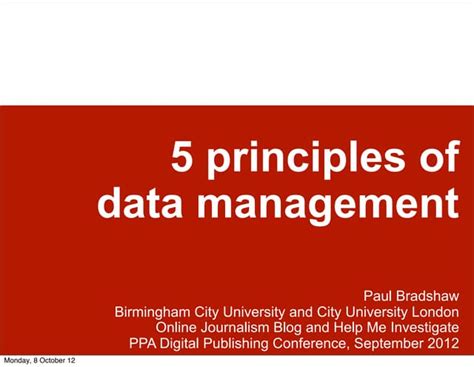 5 Principles Of Data Management Ppt