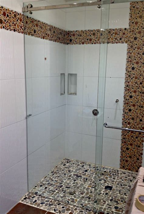 No Threshold Frameless Sliding Glass Shower Door Vancouver Shower