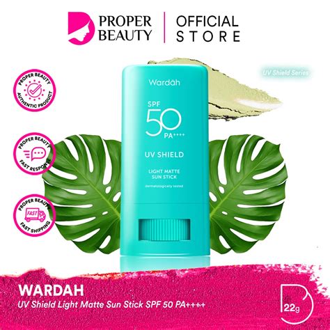 Jual WARDAH UV Shield Light Matte Sun Stick SPF 50 PA Indonesia