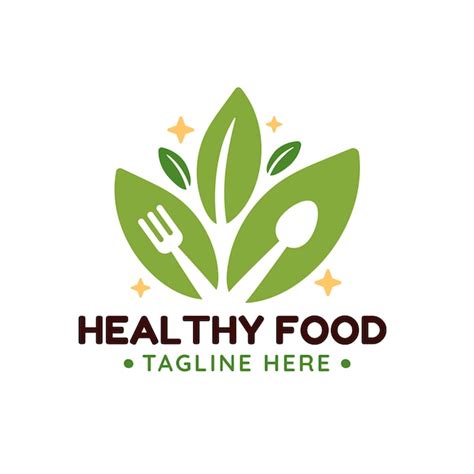 Free Vector Hand Drawn Healthy Food Logo Template