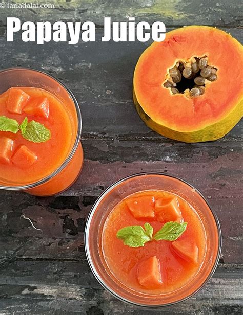 Papaya Juice Recipe Indian Papaya Juice Healthy Papaya Detox Juice