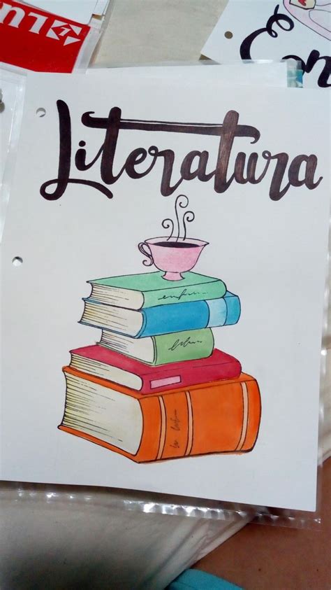 Carátula De Literatura Dibujo Caratula Literatura Acuarelas Caratulas De Literatura