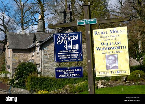 Sign For Rydal Mount Home Of Poet William Wordsworth Rydal Near