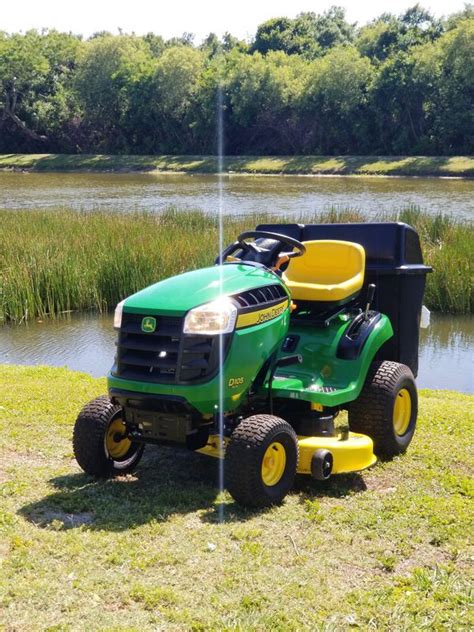 John Deere D105 175 Hp Automatic 42 In Riding Lawn Mower With Grass