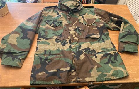 Vintage U S ARMY Field Jacket Woodland Cold Weather Winfield SZ Large