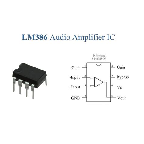 Lm386 Low Voltage Audio Power Amplifier Ic Dip 8 Pin Roboticsdna