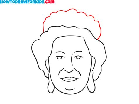 How to Draw Queen Elizabeth - Easy Drawing Tutorial For Kids