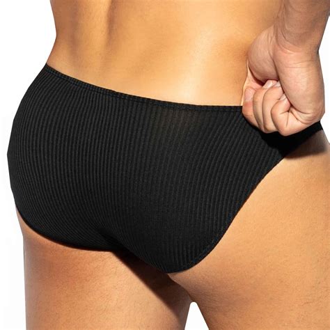 Es Collection Slip Bikini Recycled Rib Noir Inderwear
