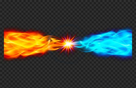 Water Vs Fire Illustration Aura Effect PNG Citypng