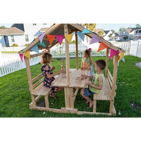 Funphix Kids Klubhouse Outdoor Indoor Wooden Playhouse Diy Backyard