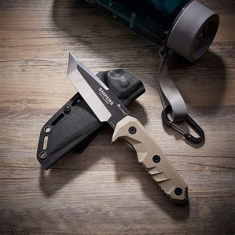 HX OUTDOORS Fixed Blade Tactical Knives With Sheath Tanto Blade