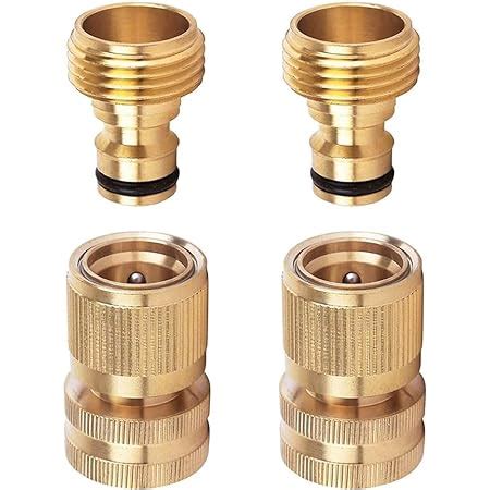 Amazon SHOWNEW Garden Hose Quick Connectors Solid Brass 3 4 Inch