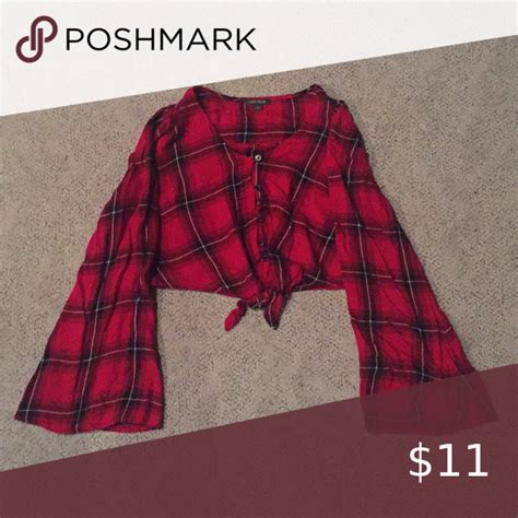 Wild Fable Red Plaid Crop Top Plaid Crop Top Red Plaid Clothes Design