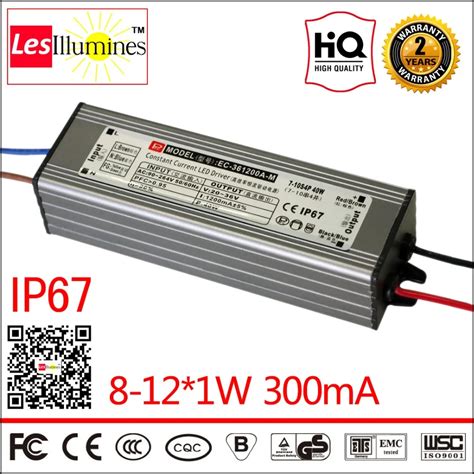 Waterproof Led Driver Transformer Ip67 Ce Rohs Approval Ac Dc Constant Current 24 42v 300ma 8 12