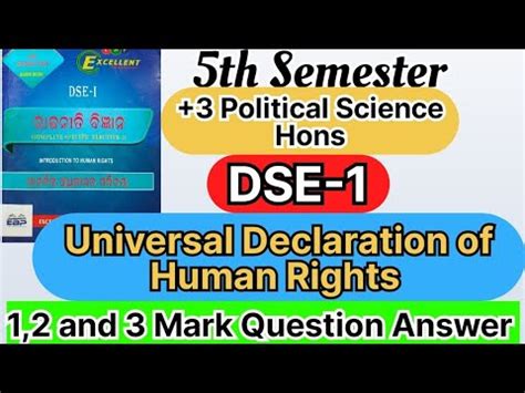 Universal Declaration Of Human Rights 3 5th Semester Political Science