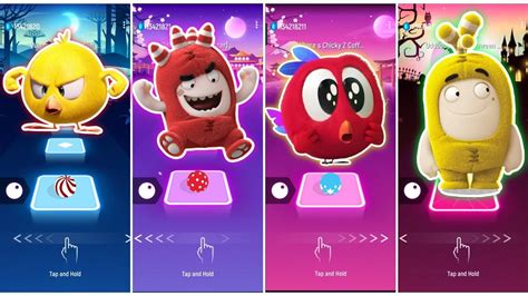 Tile Hop Edm Rush Where My Chicky Vs Red Oddbods Vs Angry Bird Vs