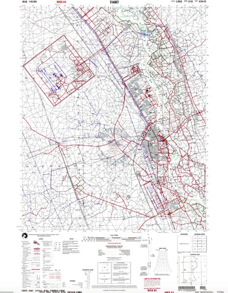 Tikrit, Iraq 2007 City Topographical Map – Battle Archives