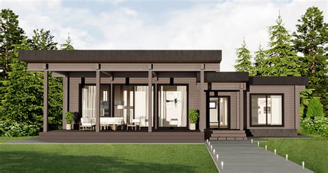 Деревянный дом с плоской кровлей, проект "Оттенки Серого" 259 м² — в ...