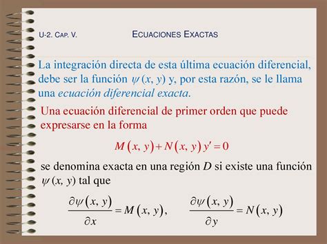 Unidad Cap Tulo V Ecuaciones Exactas Ppt Descargar