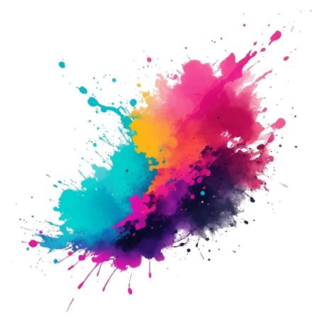 Premium Vector Colorful Ink Splashes Vector Illustration