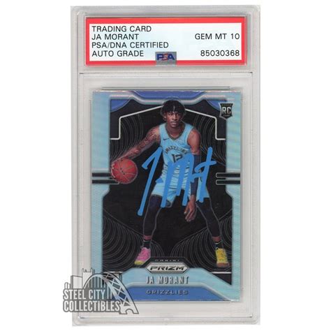 Ja Morant Panini Prizm Silver Autograph Rookie Card Psa