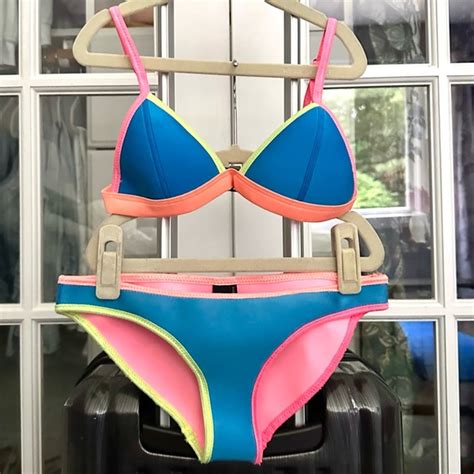 Triangl Swimwear Swim Multicolor Triangl Fun Bright Bikini Xxs