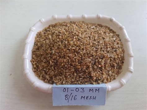 8 16 Mesh Silica Filter Media Sand For Slabbing Packaging Type HDPE