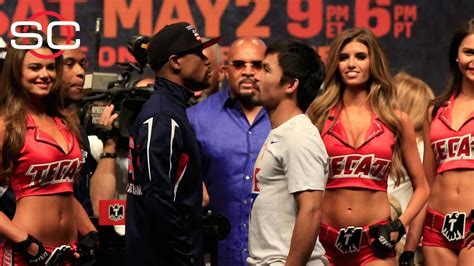 Floyd Mayweather Manny Pacquiao Make Weight Have Final Staredown