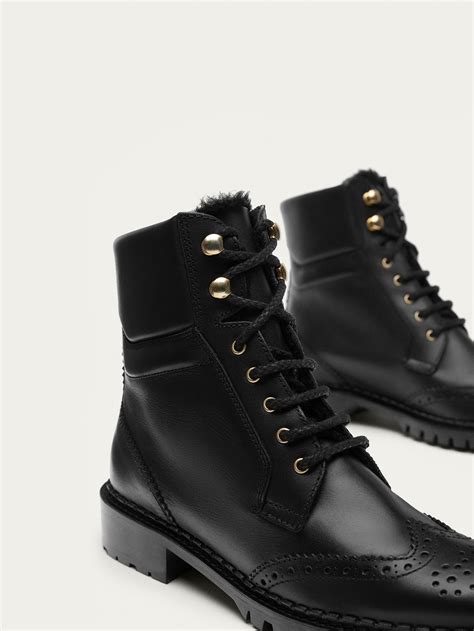 Spring Summer 2017 Women´s Black Nappa Leather Ankle Boots With