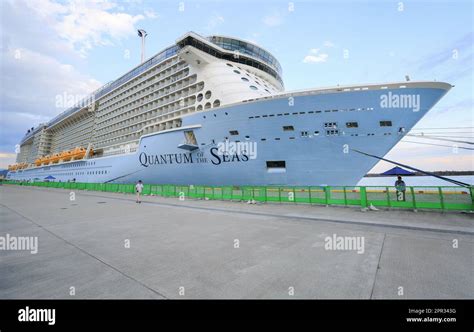 The Giant Cruise Ship Quantum Of The Seas In Kochi Port Japan Royal