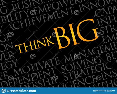 Think Big Word Cloud Stock Illustration Illustration Of Concept