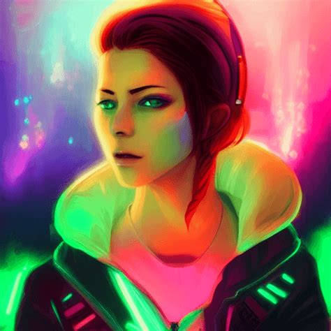 Hermosa Pintura Digital De Una Chica Cyberpunk Creative Fabrica