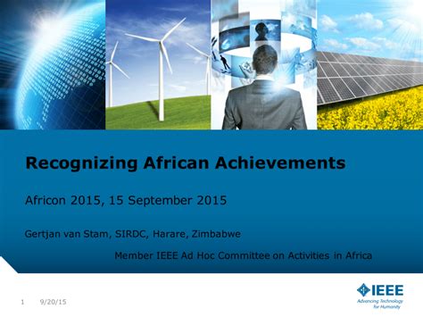 Pdf Recognizing African Achievements Ieee Africon 2015