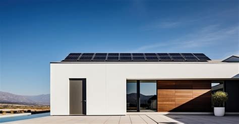 Modern home with solar panels for sustainability | Premium AI-generated image