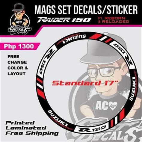 Mags Decals For Raider 150 ACLove Street Decals