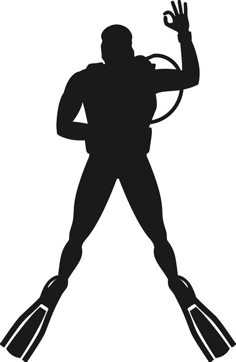 Silhouette Clip Art Human Silhouette Scuba Diver Art Set Art Images