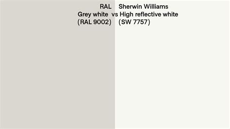 Ral Grey White Ral 9002 Vs Sherwin Williams High Reflective White Sw