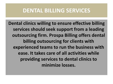 Ppt Outsource Dental And Oral Surgery Billing Powerpoint Presentation