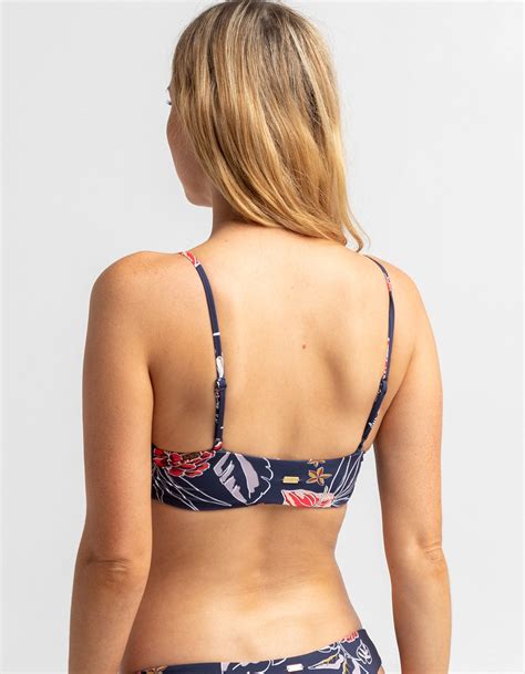 Roxy Sunset Boogie Tri Athletic Bikini Top Navy Combo Tillys