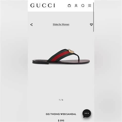 Gucci Shoes Gucci Gg Thong Web Sandal Poshmark