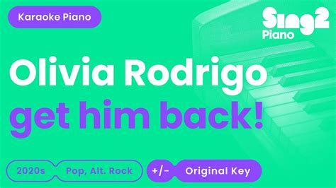 Olivia Rodrigo Get Him Back Karaoke Piano Chords Chordify